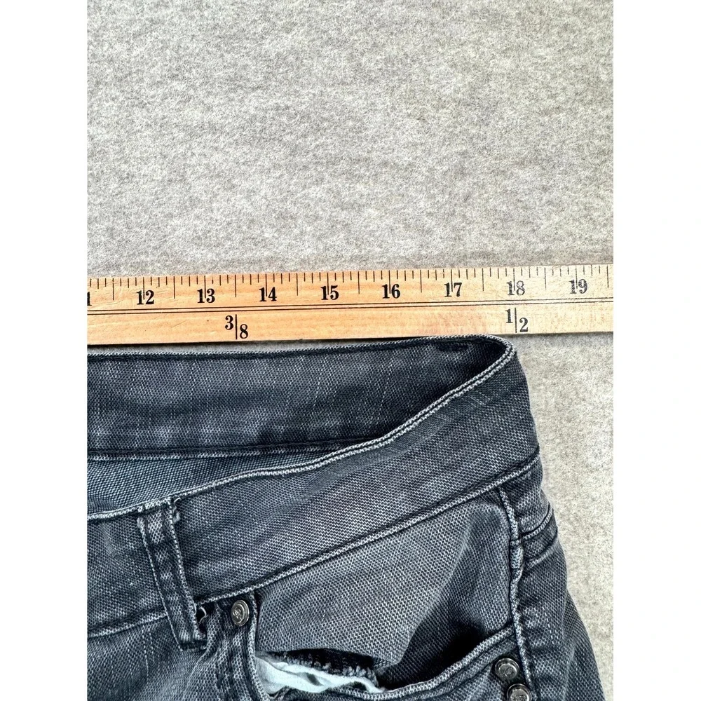 Sean John Jeans Mens 30 Gray Denim Logo Cotton Stretch Skinny Leg Distressed